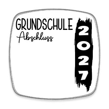 Grundschule Abschluss 2027 - Viereckiger Kühlschrankmagnet - Weiß - Vorne