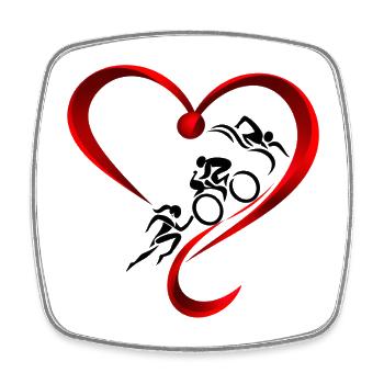 Triathlon-holic - Viereckiger Kühlschrankmagnet - Weiß - Vorne