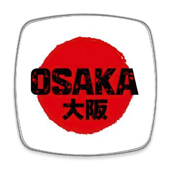 Osaka - Viereckiger Kühlschrankmagnet - Weiß - Vorne