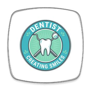 Zahnarzt erstellt Smiles Zahnmedizinische Werkzeuge Badge-Geschenk - Viereckiger Kühlschrankmagnet - Weiß - Vorne