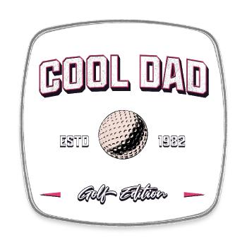 Cool Dad 1982 Golf Papa Geburtstag Geschenk - Viereckiger Kühlschrankmagnet - Weiß - Vorne