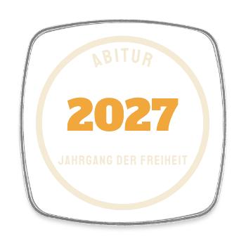 Abitur 2027 Siegel Jahrgang der Freiheit - Viereckiger Kühlschrankmagnet - Weiß - Vorne