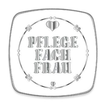 Abschied Pflegefachfrau - Viereckiger Kühlschrankmagnet - Weiß - Vorne