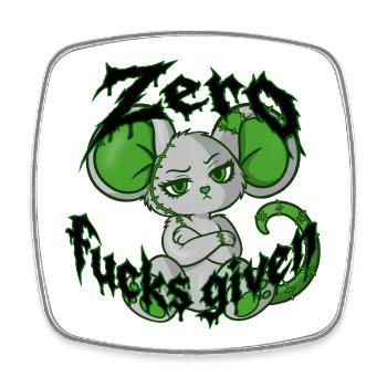 Zero fucks given (Bella Donna‘s wicked world) - Viereckiger Kühlschrankmagnet - Weiß - Vorne