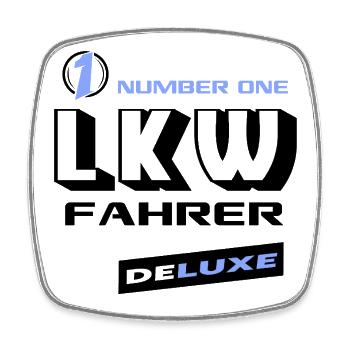 LKW Number One Deluxe Bester Lastwagen - Viereckiger Kühlschrankmagnet - Weiß - Vorne