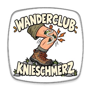 Wanderclub Knieschmerz Wandern Wanderer - Viereckiger Kühlschrankmagnet - Weiß - Vorne