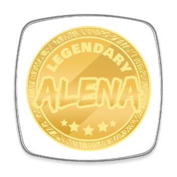 Geschenkidee Alena - Viereckiger Kühlschrankmagnet - Weiß - Vorne