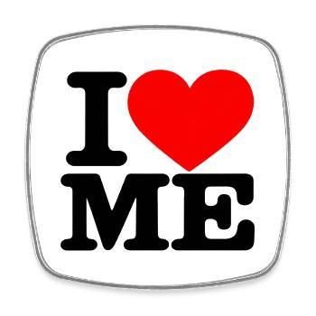 I Love Me – Selbstliebe Statement - Viereckiger Kühlschrankmagnet - Weiß - Vorne