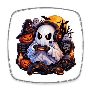 Halloween Gamer Geist: Hol dir den Style jetzt! - Viereckiger Kühlschrankmagnet - Weiß - Vorne