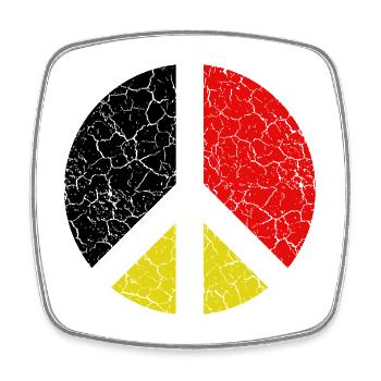 Germany Deutschland  - Viereckiger Kühlschrankmagnet - Weiß - Vorne