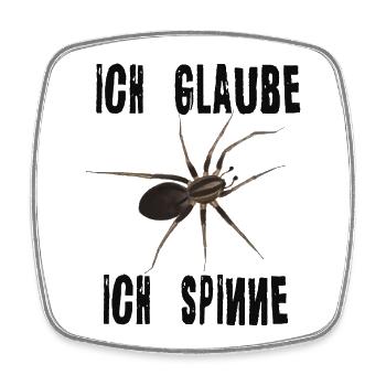 Ich glaube ich spinne - Spinne Spruch - Viereckiger Kühlschrankmagnet - Weiß - Vorne