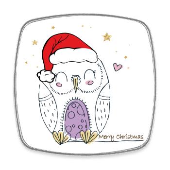Merry Christmas - Viereckiger Kühlschrankmagnet - Weiß - Vorne