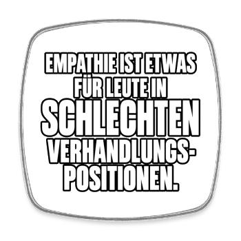 Empathie in Verhandlungssituationen - Viereckiger Kühlschrankmagnet - Weiß - Vorne