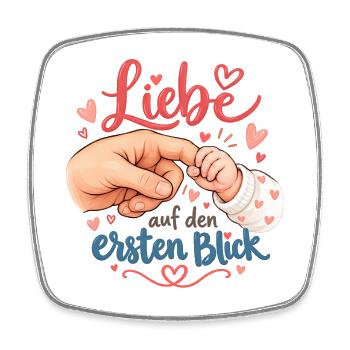 Liebe auf den ersten Blick - Viereckiger Kühlschrankmagnet - Weiß - Vorne