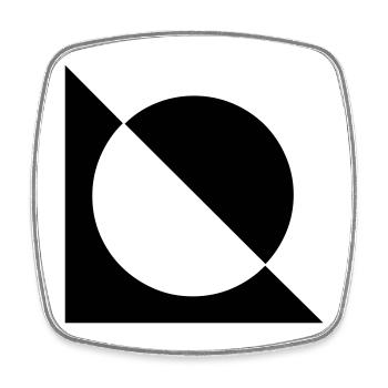 Black and white - Square fridge magnet - white - Front