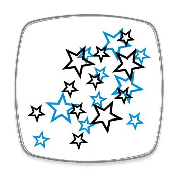 stars - Square fridge magnet - white - Front