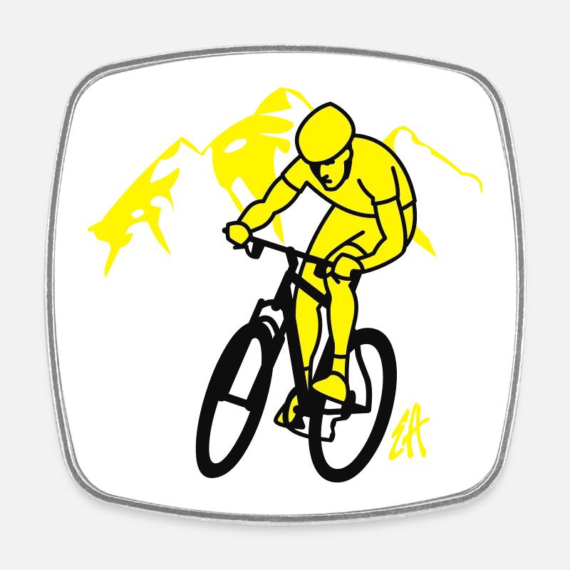 MTB - Square fridge magnet - white