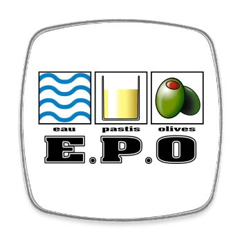 epo - Square fridge magnet - white - Front
