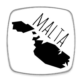 malta - Viereckiger Kühlschrankmagnet - Weiß - Vorne