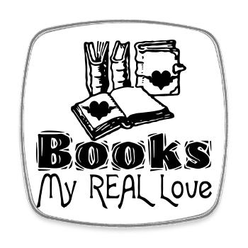 Livres - My Real Love Gift Book Reading Reader - Magnet carré - blanc - Devant