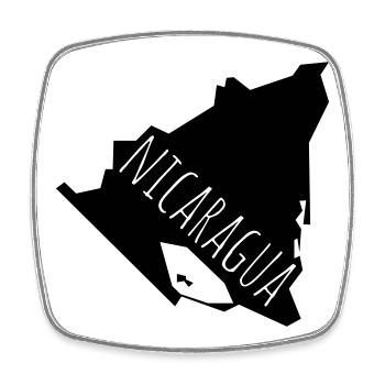nicaragua - Viereckiger Kühlschrankmagnet - Weiß - Vorne