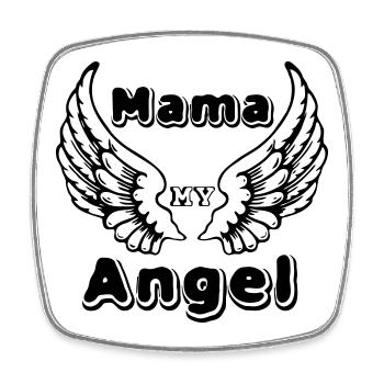 Maman Angel mère fête de l’amour cadeau - Magnet carré - blanc - Devant