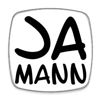 Ja Mann - Viereckiger Kühlschrankmagnet - Weiß - Vorne