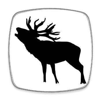 deer - Square fridge magnet - white - Front