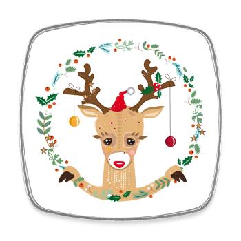 Cute reindeer - Square fridge magnet - white - Front