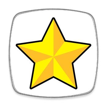 3D Stern | 3D Star | Dimension - Square fridge magnet - white - Front