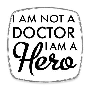 doctor - Square fridge magnet - white - Front