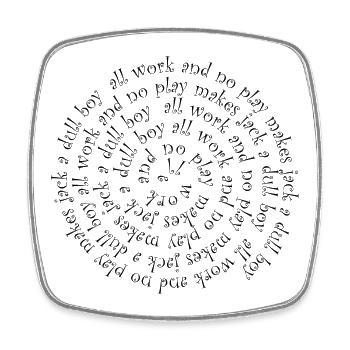 Citation film shining - Square fridge magnet - white - Front