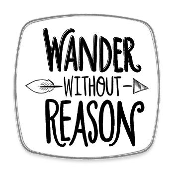 wander without reason - Viereckiger Kühlschrankmagnet - Weiß - Vorne
