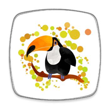 Toucan - Square fridge magnet - white - Front