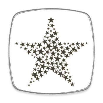 Sterne Medellin Marken Star Star Sparkler - Viereckiger Kühlschrankmagnet - Weiß - Vorne