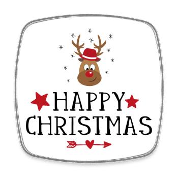 Christmas - Square fridge magnet - white - Front