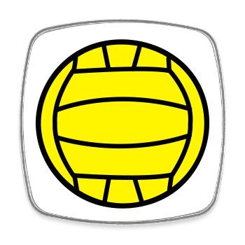 2541614 15552611 volley - Magnet carré - blanc - Devant