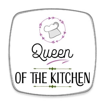 Kochen - Viereckiger Kühlschrankmagnet - Weiß - Vorne