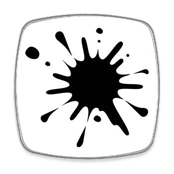 Farbspritzer-Bild* - Viereckiger Kühlschrankmagnet - Weiß - Vorne