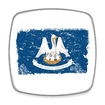 Louisiane Drapeau Vintage - Magnet carré - blanc - Devant