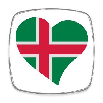 Småland heart - Square fridge magnet - white - Front