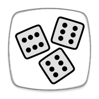 Dice - 18 years Birthday - Square fridge magnet - white - Front