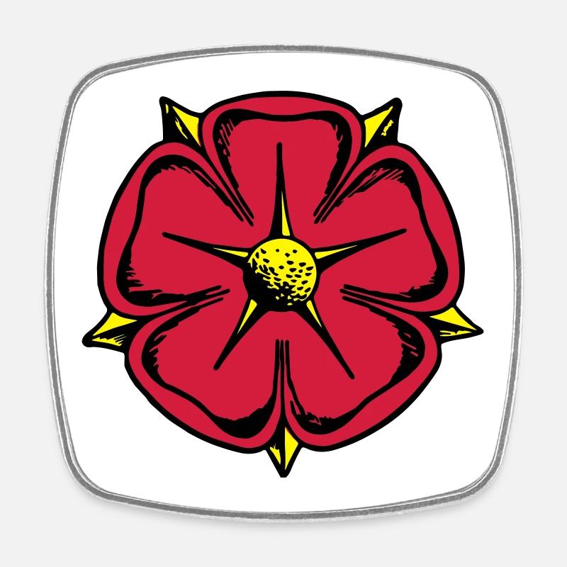 Lippy rose - Magnet carré - blanc