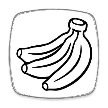 Lustiges Banana Shirt | Geek & Nerd Motiv - Viereckiger Kühlschrankmagnet - Weiß - Vorne