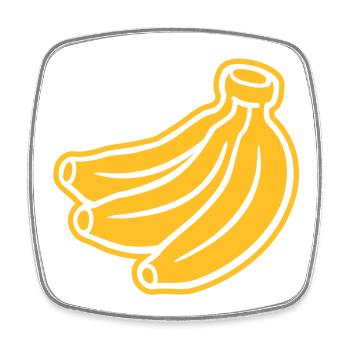Lustiges Banana Shirt | Geek & Nerd Motiv - Viereckiger Kühlschrankmagnet - Weiß - Vorne