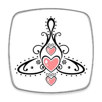 Symbole celtique, mère avec trois enfants. - Magnet carré - blanc - Devant