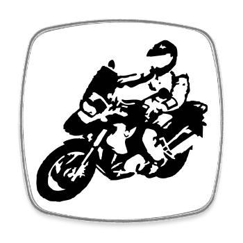 BIKER1200gsfahrer - Square fridge magnet - white - Front