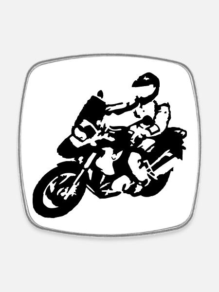 BIKER1200gsfahrer - Square fridge magnet - white