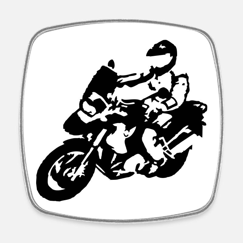 BIKER1200gsfahrer - Viereckiger Kühlschrankmagnet - Weiß