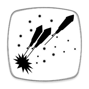 rockets rockets new year - Square fridge magnet - white - Front